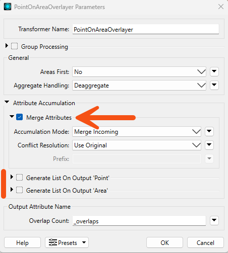 Merge Attributes, don't generate lists